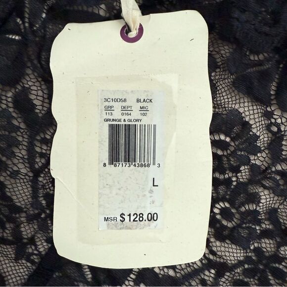 Chelsea & Violet Black Lace One Shoulder Lined Dress - Picture 7 of 7